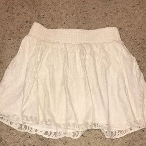 White lace skirt